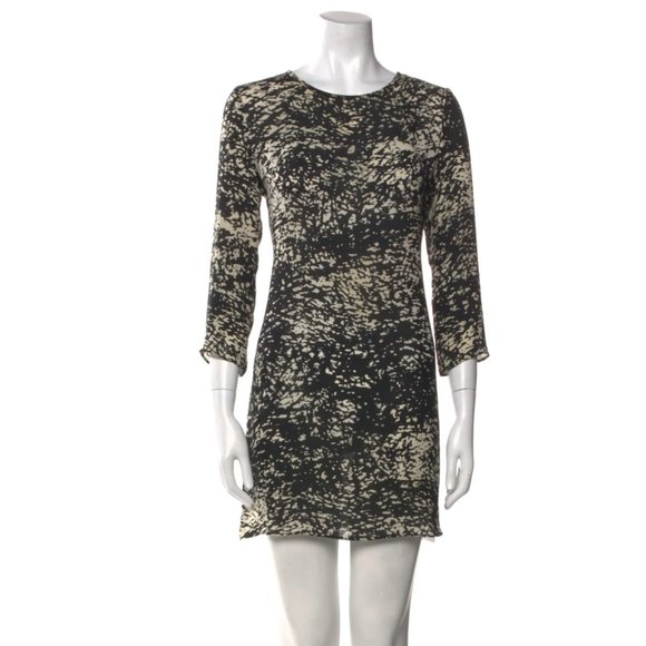 Nili Lotan Silk Mini Dress / Tunic – Black & Beige Pattern | Size S - Picture 1 of 8